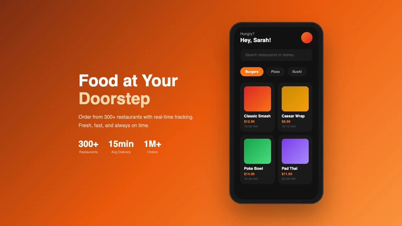 MealDash — Food Delivery App