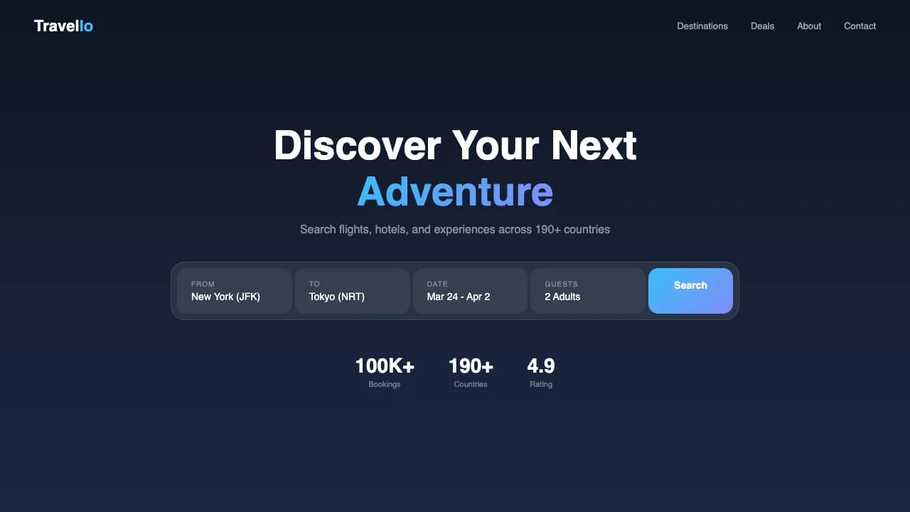 Travello — Travel Booking App